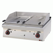 RM GASTRO Grill pierre de lave à gaz double 2x 52x36 sans soubassement REDFOX - GL 70/08 G - REDFOX - 0615402924733_0