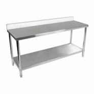 Royal Catering table de travail inox avec dosseret 200 x 60 cm capacité de 195 kg - 3000234848987 Royal Catering table de travail inox avec dosseret 200 x 60 cm capacité de 195 kg - 3000234848987