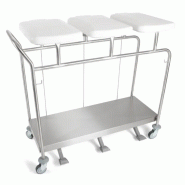 Sclessin 374.771S Chariot Porte-Sacs 3 Sacs Sans Couvercles Professionnel - 374.771S