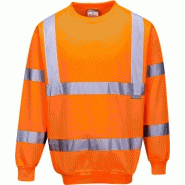 Sweat-shirt haute-visibilité orange b303, 4xl