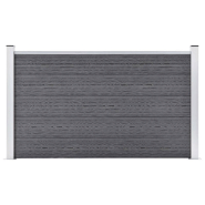 Vidaxl clôture de jardin wpc 180x105 cm gris 49073