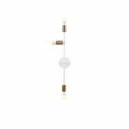 WellHome - Applique murale gauche blanche 15x15x65cm Baikal - blanc métal WH2848