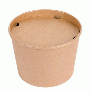Bucket poulet av/couvercle kraft 1920 ml Ø16,8/13,9x12,3cm naturel - par 300