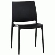 Décoshop26 - Chaise de jardin en plastique noir design simple empilable 10_0000013 - noir 3000888469606 Décoshop26 - Chaise de jardin en plastique noir design simple empilable 10_0000013 - noir 3000888469606