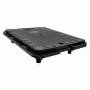 Edimeta Plateau de Transport en Plastique (Charge utile 150Kg) - noir plastique 350803