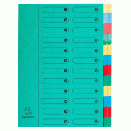 Exacompta Lot de 4 Trieur extensible HARMONIKA, 24 compartiments, coloris vert - vert 5124E_0