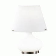 Fabas Luce Lampe De Table Ade En Métal Et Verre Soufflé Blanc, Design Élégant Avec Double Interrupteur, Douille G9 Et E14, 230 V, Code 2533-34-102 Fabas Luce Lampe De Table Ade En Métal Et Verre Soufflé Blanc, Design Élégant Avec Double Interrupteur, Douille G9 Et E14, 230 V, Code 2533-34-102