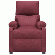 Fauteuil inclinable électrique Rouge bordeaux Tissu Modèle Beldelora - 8720286936702