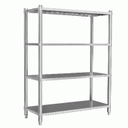 Helloshop26 - Étagères gastronomie meuble charge lourde cuisine 155 cm acier inoxydable 16_0000504 - 3001014999783