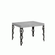 Itamoby Table Extensible 70X110/194 Cm Karamay Cement Structure Anthracite - gris 8050598200186 Itamoby Table Extensible 70X110/194 Cm Karamay Cement Structure Anthracite - gris 8050598200186
