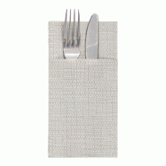 Serviette kangourou Dry Cotton 55 G/M2 40x40 cm  gris Airlaid - par 700
