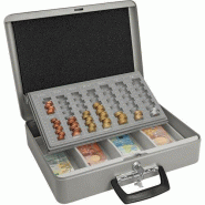 WEDO Caisse à monnaie Maxi, en tôle d'acier poudré, coloris gris - gris 149100812 WEDO Caisse à monnaie Maxi, en tôle d'acier poudré, coloris gris - gris 149100812