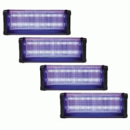 4x Destructeur D'insectes Electrique Noir 40w Anti-moustique 150m2 Usage Non Intensif Perel - noir 3665476823651_0