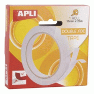 Apli Ruban adhésif double face, 15mm x 20m - 8410782177234