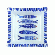 Aulica Coupelle creuse poisson 11.5x11.5x1.8cm - lot de 6 - bleu 196101