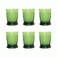 Aulica Verres à eau vert en acrylique - lot de 6 - vert 189401 Aulica Verres à eau vert en acrylique - lot de 6 - vert 189401