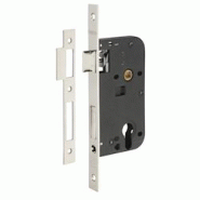 Boitier de serrure encastrable à cylindre pour porte d'entrée, axe 50mm, bouts carrés, têtière nickelé - THIRARD - gris 3150260006063 Boitier de serrure encastrable à cylindre pour porte d'entrée, axe 50mm, bouts carrés, têtière nickelé - THIRARD - gris 3150260006063