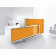 Bureau d'accueil original modèle Foro - MDD - Orange, Blanc, A gauche_1