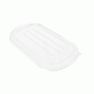 Couvercle PET pour barquette bagasse 36824/36825 21,6x13,1x1,3cm - par 500