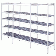 EURAST - Étagères en duralumin 5 niveaux - 4473x470x1700 mm - 44734500 - inox 44734500 EURAST - Étagères en duralumin 5 niveaux - 4473x470x1700 mm - 44734500 - inox 44734500