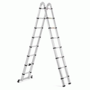 MSW - MSW Échelle Pliante télescopique - 16 marches - Aluminium - Hauteur : 0,92-2,42/5 m Échelle Pliante télescopique Échelle Aluminium - 406285
