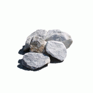 Pierre 70/120 blanc lunaire - Marbre concassé pour murs à gabion