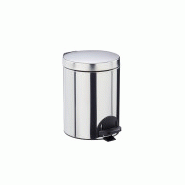 Poubelle 5l a pedale rossignol sanelia inox seau anti-bacterien