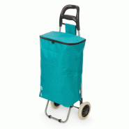 San Ignacio - KINVARA - Chariot de courses 54x32x20cm Turquoise - bleu aluminium SANR122