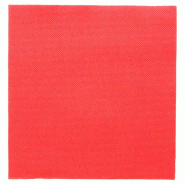 Serviette en ouate gaufré 2 plis rouge 33x33cm - par 1200