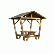 Table pique-nique avec ombrière
