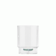 Teca Terrazzo Set 6 Tumbler en Verre Borosilicate Double Paroi Bleu-Vert Design Artisanal avec Décorations Abstraites Internes Intégrées - 80540407