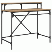 VidaXL Bureau Chêne artisanal 100 x 50 x 90 cm Bois d'ingénierie Modèle Ventura Concept - 881277