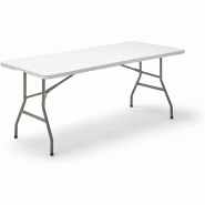 WellHome - Table rectangulaire pliante 183 x 76 x 74 cm - blanc plastique WH4196
