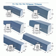 Bordures de trottoir: t1/t2/t3/t4/t2basse/t3basse