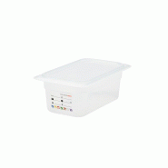 CAMBRO - 44PPT-190/6 - (Lot de 6) Bac GN 1/4 SafeTrack avec étiquette intégrée - 16,2 x 26,5 cm (couvercle non inclus) - blanc plastique polypropyl