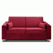 CANAPÉ CONVERTIBLE EXPRESS JACKSON 160CM COMFORT BULTEX® 12CM SOMMIER LATTES RENATONISI TWEED ROUGE