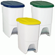 Denox - PedalBin Jeu de 3 Conteneurs à Déchets 75L Capacité Totale en Polyéthylène de couleur Multicolore - multicolore PK3327_0