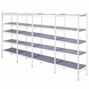 EURAST - Étagères en duralumin 5 niveaux - 5162x370x1700 mm - 51623500 - inox 51623500 EURAST - Étagères en duralumin 5 niveaux - 5162x370x1700 mm - 51623500 - inox 51623500