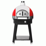 Four à pizza à bois rouge avec support - Ø 700 mm