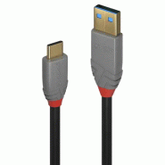 LINDY Cble USB 3.1 type C A 5A Anthra Line 1m