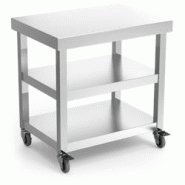 Lioninox Table centrale inox avec 2 étagères et roulettes 705x505x730 mm - 3701637632301 Lioninox Table centrale inox avec 2 étagères et roulettes 705x505x730 mm - 3701637632301