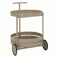 Mauro Ferretti Chariot De Service Saturno Gris Tourterelle - Design Fluide, Structure En Métal, 40 X 49,5 X 61 Cm - Mobilier Contemporain - bleu 1429