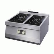 Maxima Heavy Duty cuisinière à induction - 2 brûleurs - unité double - profondeur 70 cm - électrique – 80 × 70 × 28 cm – 7000 W - AKS-09398201