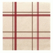 Serviette Ecolabel 1/4 2 plis ouate imp grands carreaux 40x40cm - par 1600