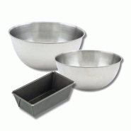 Set pâtisserie avec mini moule à cake 20 cm, 2 bols à mixer et 1 spatule Zenker - noir métal 3176239936995