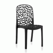 Shaf Sp Berner - Ensemble de 6 chaises Flora, anthracite, 47 x 50 x 87 cm - gris plastique polypropylène 55396