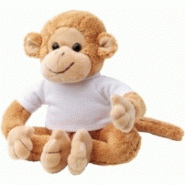 Singe peluche avec tee-shirt personnalisable