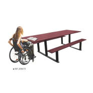 Table de pique-nique PMR avec plateau rallonge pour fauteuil roulant - RIGA