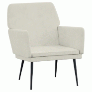 VidaXL Fauteuil Crème 62x79x79 cm Velours Modèle Vega Edge Pro - 351380