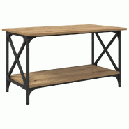 VidaXL Table basse chêne artisanal 80 x 45 x 45.5 cm Bois d'ingénierie Modèle Polaris Salon - 875732